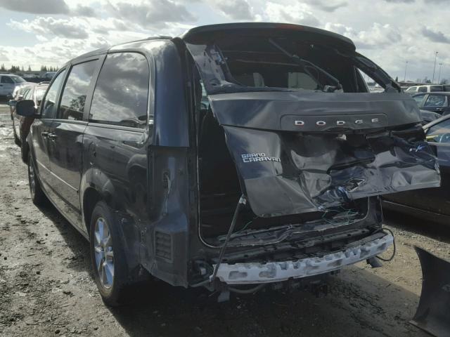 2C4RDGEG6DR537364 - 2013 DODGE GRAND CARA BLACK photo 3