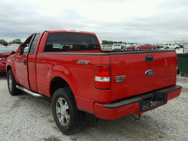 1FTRF14W48KE26767 - 2008 FORD F150 RED photo 3