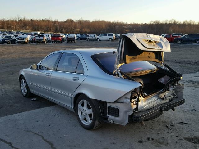 WDBNG70J75A438873 - 2005 MERCEDES-BENZ S 430 SILVER photo 3