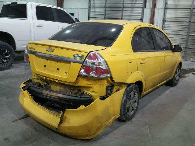 KL1TD5DE2BB127075 - 2011 CHEVROLET AVEO LS YELLOW photo 4