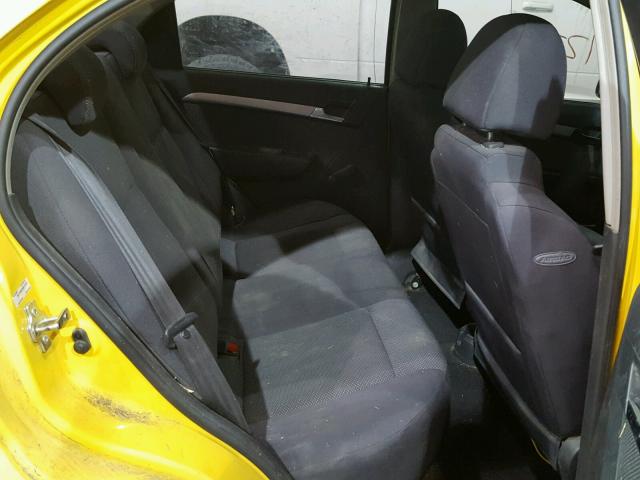 KL1TD5DE2BB127075 - 2011 CHEVROLET AVEO LS YELLOW photo 6