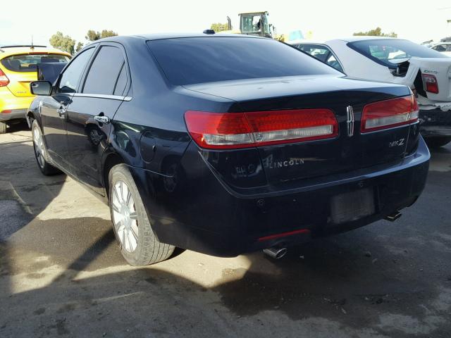 3LNHL2GCXCR835478 - 2012 LINCOLN MKZ BLACK photo 3