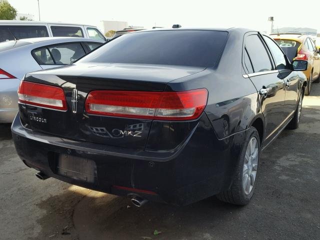 3LNHL2GCXCR835478 - 2012 LINCOLN MKZ BLACK photo 4