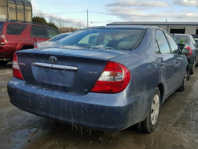 4T1BE32K82U574167 - 2002 TOYOTA CAMRY LE BLUE photo 4