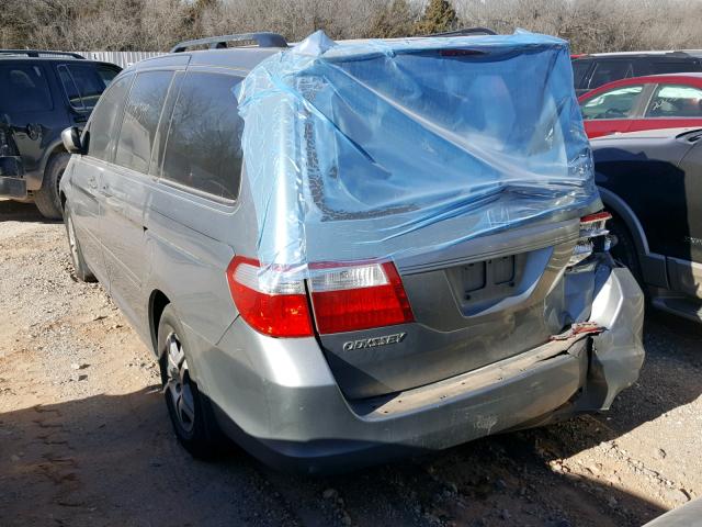 5FNRL38426B094769 - 2006 HONDA ODYSSEY EX BLUE photo 3