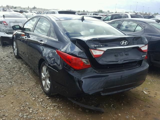 5NPEC4AC8CH401008 - 2012 HYUNDAI SONATA SE BLUE photo 3