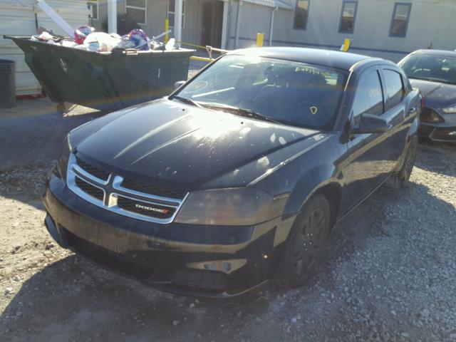 1C3CDZAB6EN201230 - 2014 DODGE AVENGER SE BLACK photo 2