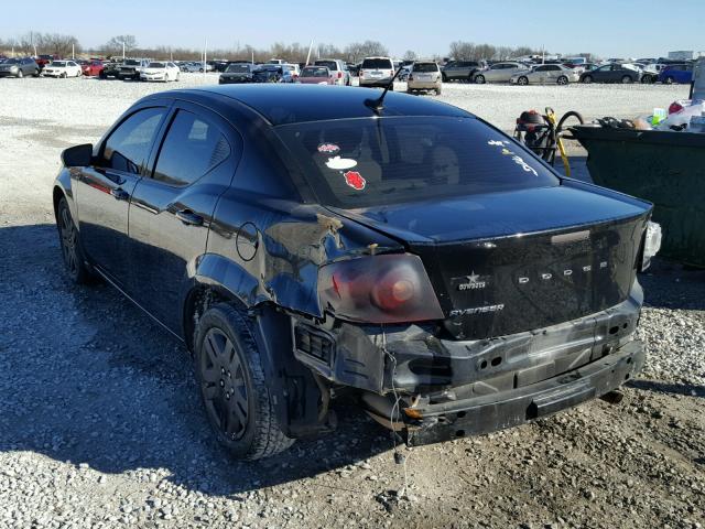 1C3CDZAB6EN201230 - 2014 DODGE AVENGER SE BLACK photo 3