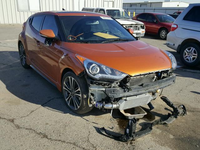 KMHTC6AE4GU256528 - 2016 HYUNDAI VELOSTER T ORANGE photo 1