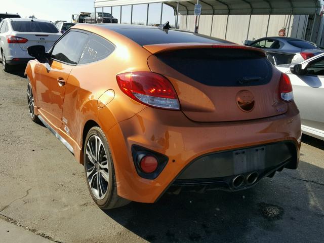 KMHTC6AE4GU256528 - 2016 HYUNDAI VELOSTER T ORANGE photo 3