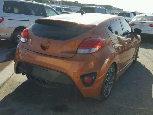 KMHTC6AE4GU256528 - 2016 HYUNDAI VELOSTER T ORANGE photo 4