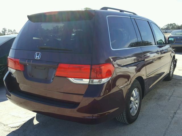 5FNRL38638B114709 - 2008 HONDA ODYSSEY EX MAROON photo 4