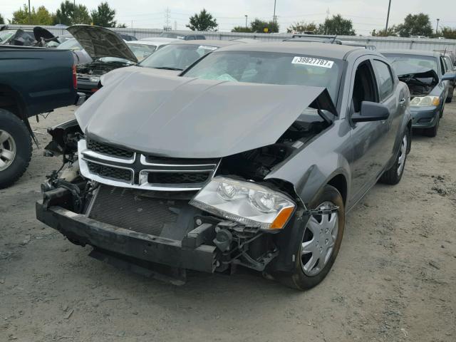 1C3CDZAB4CN230948 - 2012 DODGE AVENGER SE GRAY photo 2