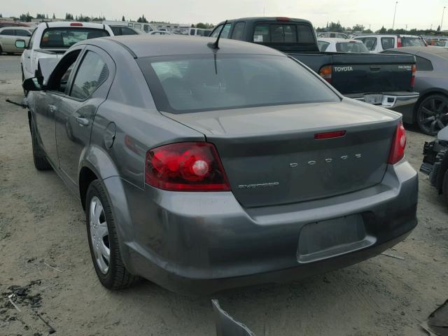 1C3CDZAB4CN230948 - 2012 DODGE AVENGER SE GRAY photo 3