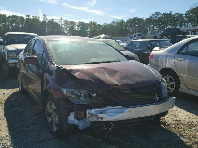 19XFB2F57FE252668 - 2015 HONDA CIVIC LX BURGUNDY photo 1