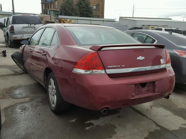 2G1WC581669186226 - 2006 CHEVROLET IMPALA LT BURGUNDY photo 3