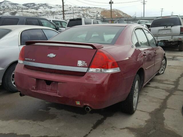 2G1WC581669186226 - 2006 CHEVROLET IMPALA LT BURGUNDY photo 4