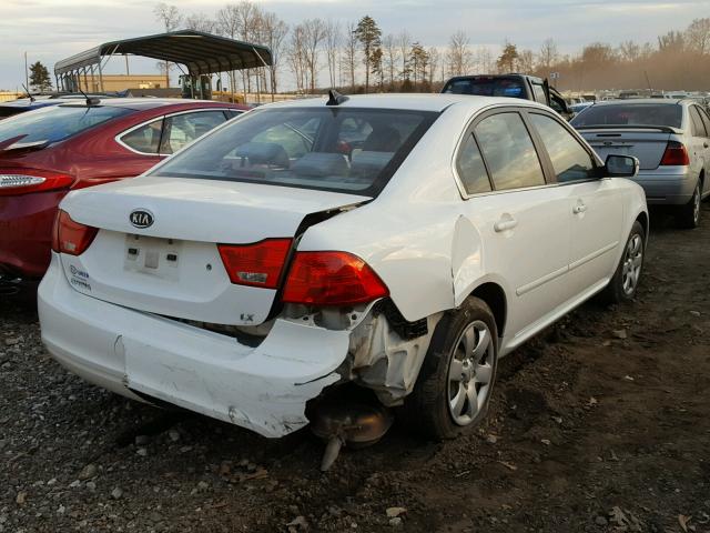 KNAGE228295332730 - 2009 KIA OPTIMA LX WHITE photo 4