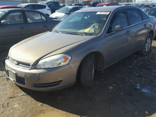 2G1WT58N679157054 - 2007 CHEVROLET IMPALA LT BEIGE photo 2