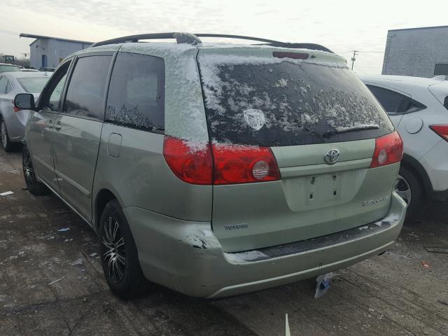 5TDZK23C18S187177 - 2008 TOYOTA SIENNA CE GREEN photo 3