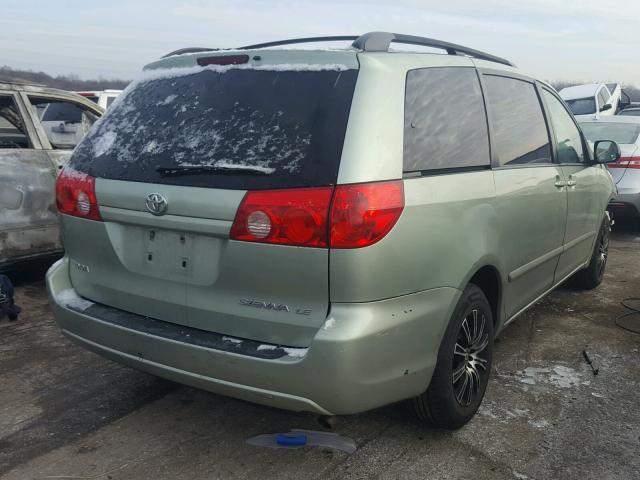 5TDZK23C18S187177 - 2008 TOYOTA SIENNA CE GREEN photo 4