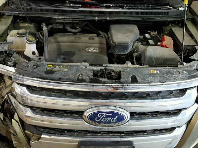 2FMDK4JC0DBC87173 - 2013 FORD EDGE SEL GREEN photo 7