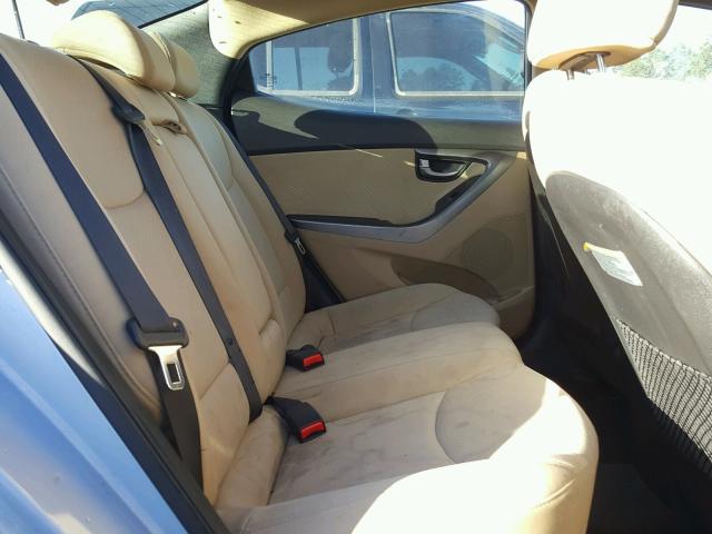 KMHDH4AE4CU343270 - 2012 HYUNDAI ELANTRA GL BLUE photo 6