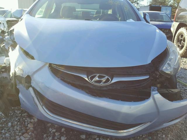 KMHDH4AE4CU343270 - 2012 HYUNDAI ELANTRA GL BLUE photo 9