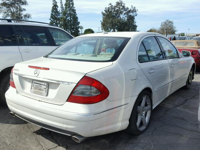 WDBUF56X59B423738 - 2009 MERCEDES-BENZ E 350 WHITE photo 4