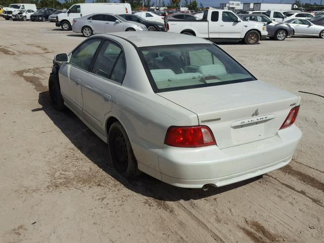 4A3AA46H12E160820 - 2002 MITSUBISHI GALANT ES WHITE photo 3