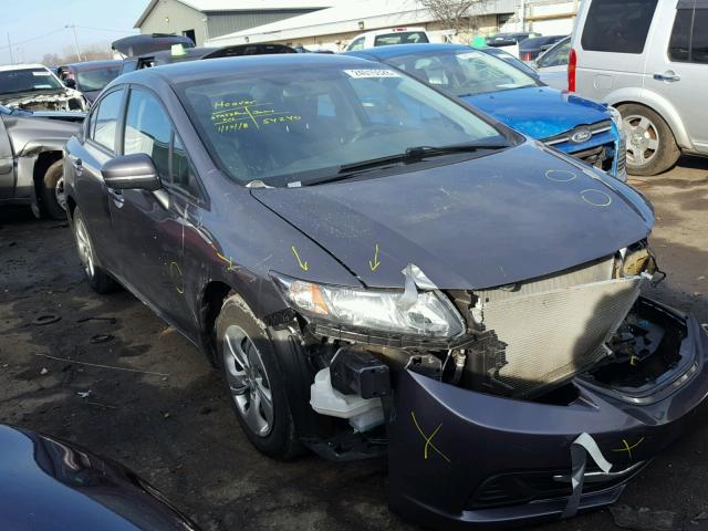 2HGFB2F59EH552992 - 2014 HONDA CIVIC LX GRAY photo 1