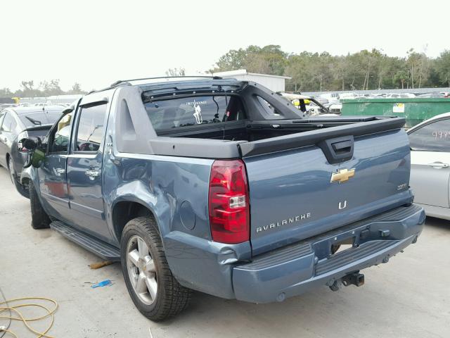 3GNFK123X8G182287 - 2008 CHEVROLET AVALANCHE BLUE photo 3