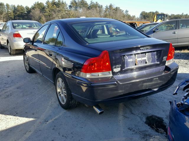 YV1RH592662502830 - 2006 VOLVO S60 2.5T BLUE photo 3