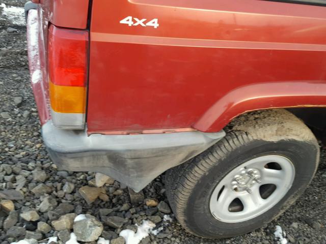 1J4FF68S8XL660551 - 1999 JEEP CHEROKEE S RED photo 9