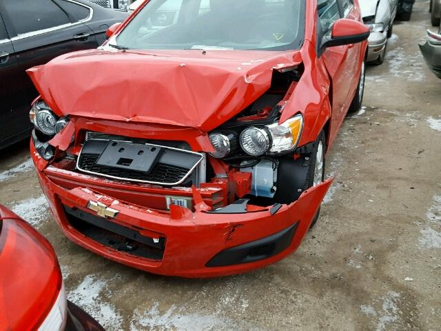 1G1JC6SB2G4165167 - 2016 CHEVROLET SONIC LT RED photo 9