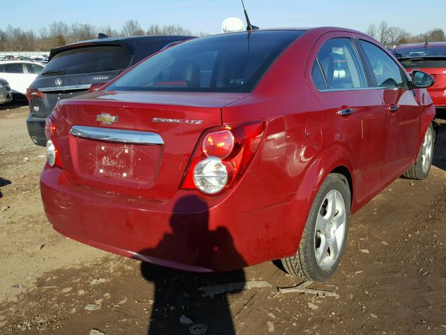 1G1JE5SH7C4133530 - 2012 CHEVROLET SONIC LTZ MAROON photo 4