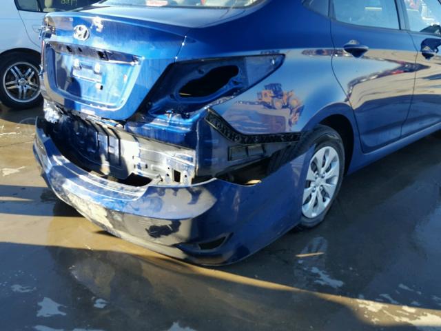 KMHCT4AE1FU882718 - 2015 HYUNDAI ACCENT GLS BLUE photo 9