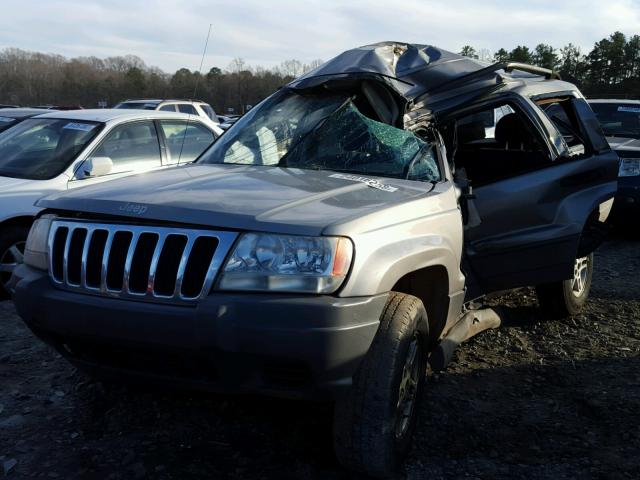 1J4GX48S72C170651 - 2002 JEEP GRAND CHER GRAY photo 2