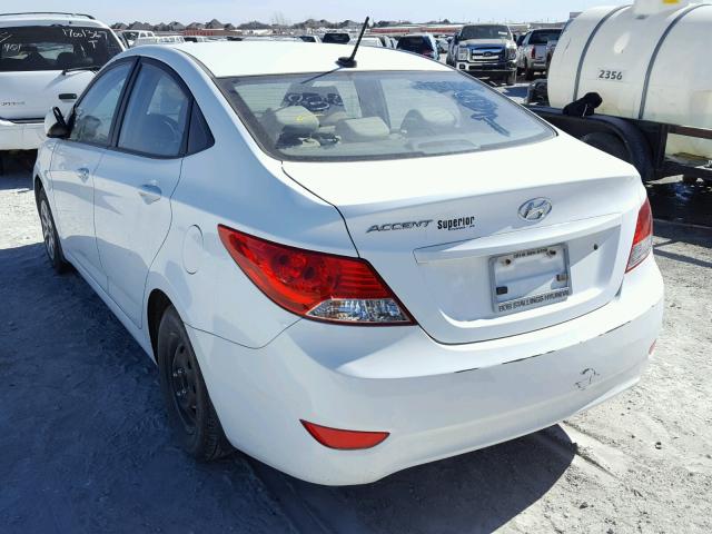 KMHCT4AE5DU397222 - 2013 HYUNDAI ACCENT GLS WHITE photo 3