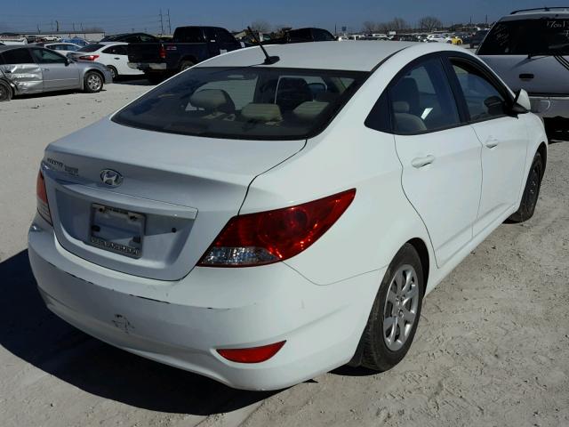 KMHCT4AE5DU397222 - 2013 HYUNDAI ACCENT GLS WHITE photo 4