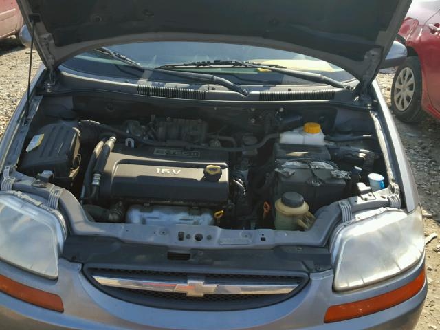 KL1TD66667B785873 - 2007 CHEVROLET AVEO BASE Szary zdjęcie 7