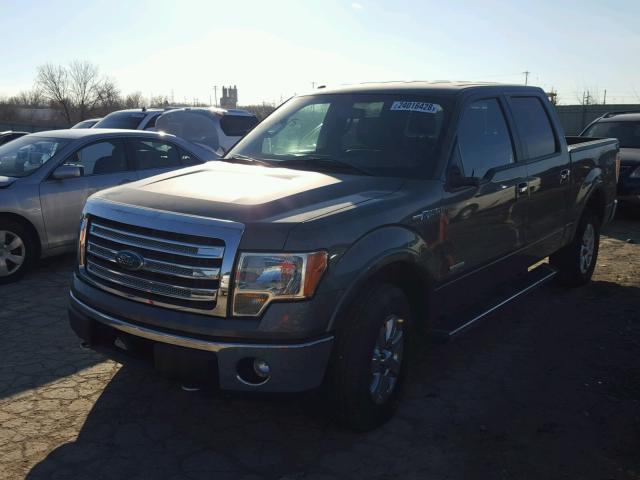 1FTFW1ET0DKF36815 - 2013 FORD F150 SUPER GRAY photo 2