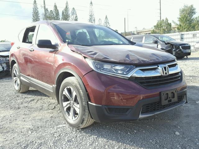 2HKRW6H34HH200725 - 2017 HONDA CR-V LX BURGUNDY photo 1