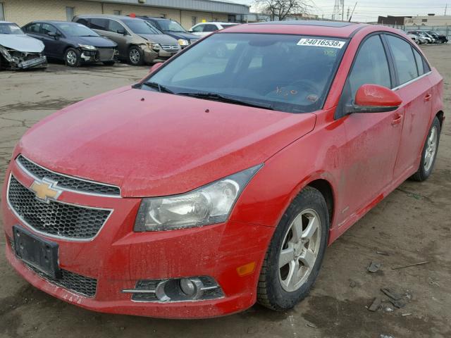 1G1PL5SC1C7192351 - 2012 CHEVROLET CRUZE LT RED photo 2