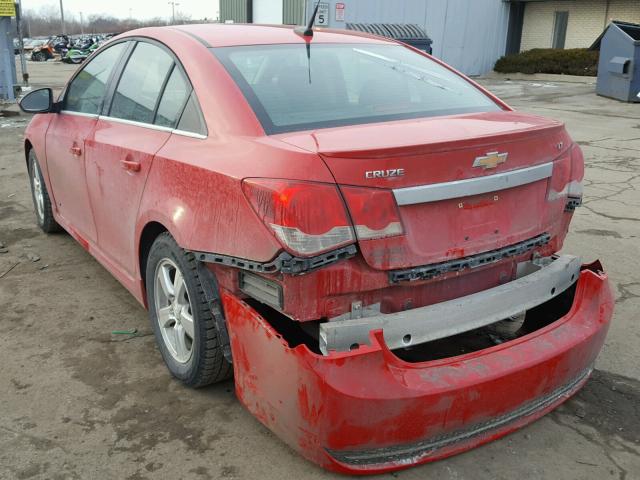 1G1PL5SC1C7192351 - 2012 CHEVROLET CRUZE LT RED photo 3