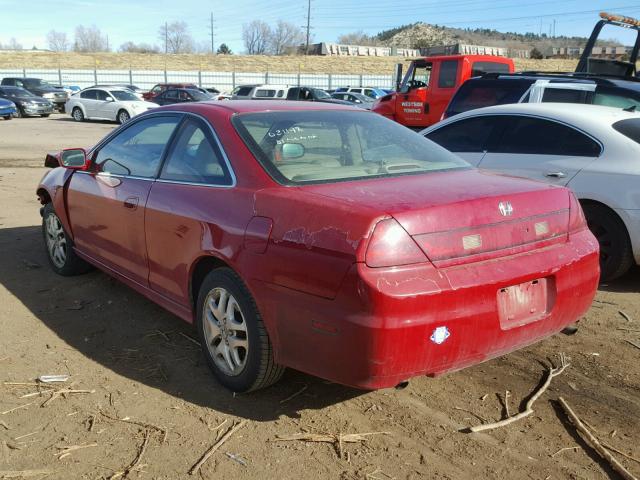 1HGCG22591A011895 - 2001 HONDA ACCORD EX RED photo 3