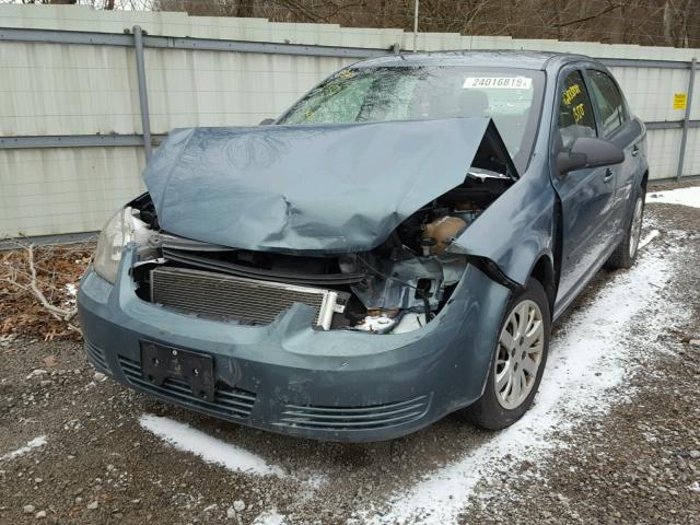 1G1AB5F53A7148398 - 2010 CHEVROLET COBALT LS GREEN photo 2