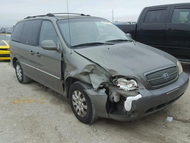 KNDUP131956642311 - 2005 KIA SEDONA EX GREEN photo 1