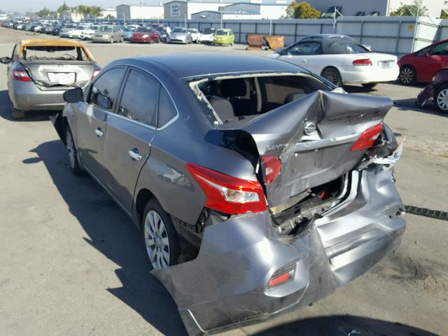 3N1AB7AP6HY233937 - 2017 NISSAN SENTRA S GRAY photo 3