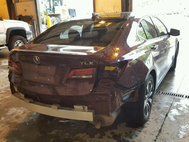 19UUB1F39GA014939 - 2016 ACURA TLX RED photo 4